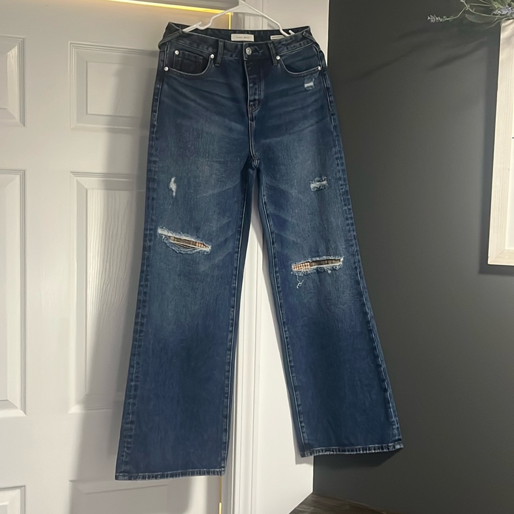 Women’s trendy high waisted wide leg jean size 26w 32L